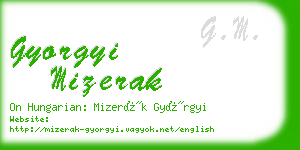 gyorgyi mizerak business card